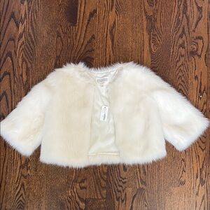 Gymboree White Faux Fur Cape for Special Occasions